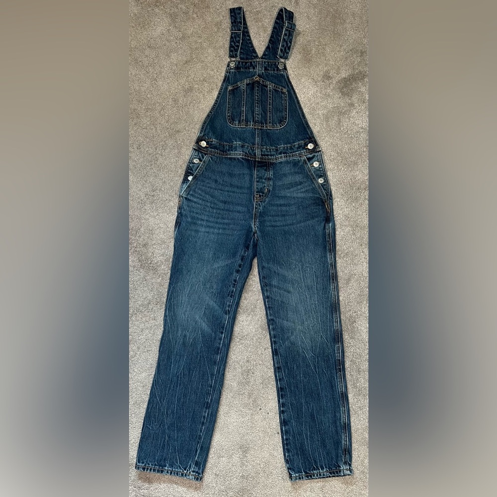 Old Navy Women's Dark Blue Denim Overalls size 0
